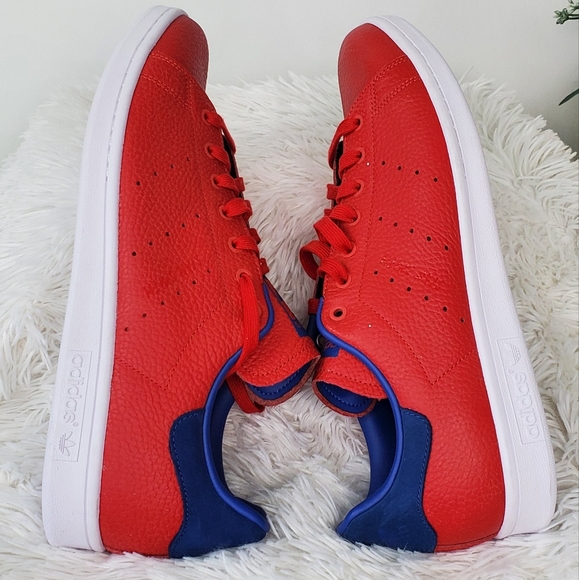 Adidas originals Stan Smith Woven men's trainers shoes sneakers Red Size 13 - Picture 8 of 13